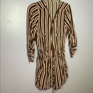 Striped Zipper romper